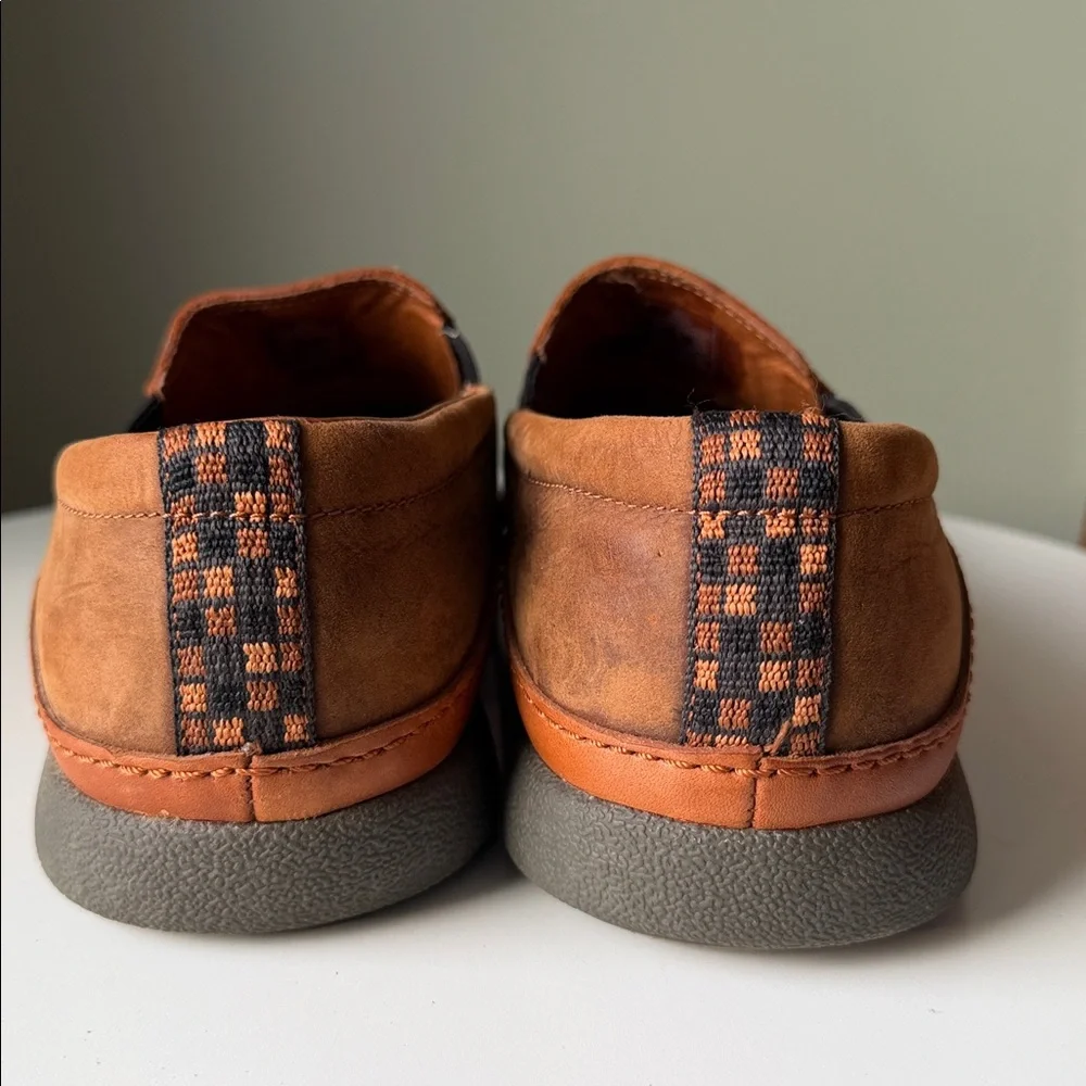 Chaco Men's Montrose leather /suede slip-on loafers in rust brown